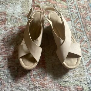 CL by laundry heels, tan, size 8